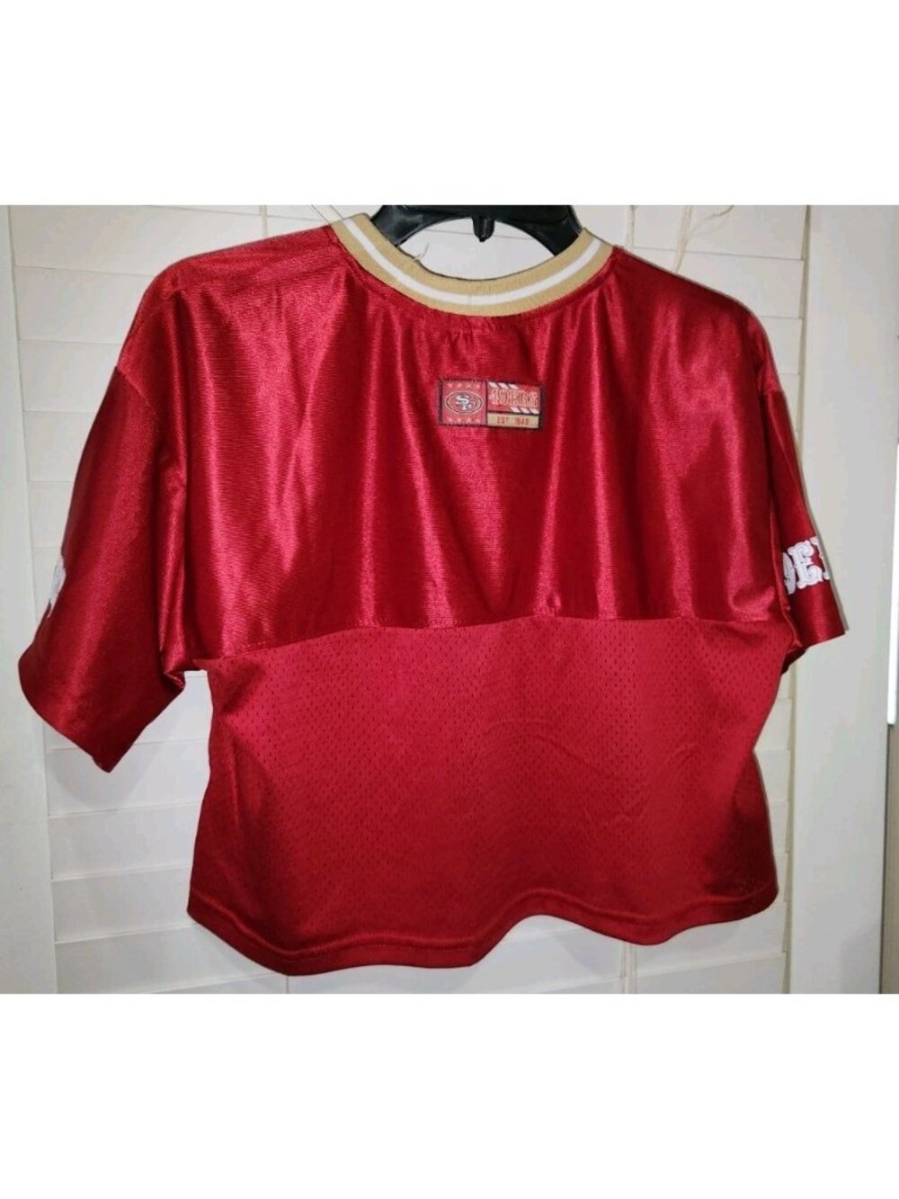 nfl ultra game SAN FRANCISCO 49ERS womens LARGE crop top jersey style - Picture 4 of 10